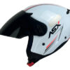 Capacete ASX City Air Aberto + Viseira Fumê Solid - Branco Brilhoso