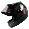 Capacete FW3 Automatic San Marino Fechado Preto/Vermelho