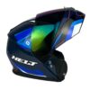 Capacete Helt Hippo Glass Escamoteável + Viseira Extra Omega - Preto/Azul + Viseira Camaleão Capacete Helt Hippo Glass Escamoteável + Viseira Extra Omega - Preto/Azul + Viseira Camaleão