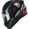 Capacete ASX City Fechado Arrow - Preto Brilhoso/Grafite/Vermelho Capacete ASX City Fechado Arrow - Preto Brilhoso/Grafite/Vermelho