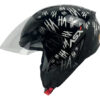Capacete ASX City Air Aberto Fun - Preto Brilhoso/Branco Capacete ASX City Air Aberto Fun - Preto Brilhoso/Branco