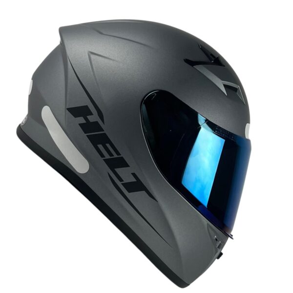 Capacete Helt Polar Fechado + Viseira Extra Cinza Fosco + Viseira Azul Iridium