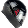Capacete ASX Eagle Fechado + Viseira Fumê Solid - Preto Brilhoso/Cinza Capacete ASX Eagle Fechado + Viseira Fumê Solid - Preto Brilhoso/Cinza