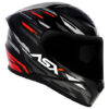 Capacete ASX City Fechado Arrow - Preto Brilhoso/Grafite/Vermelho Capacete ASX City Fechado Arrow - Preto Brilhoso/Grafite/Vermelho