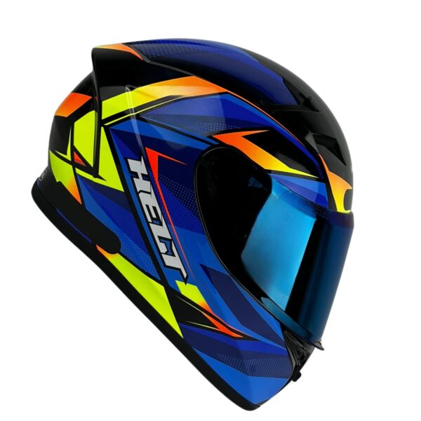 Capacete Helt Polar Fechado + Viseira Extra Race Hayland + Viseira Azul Iridium