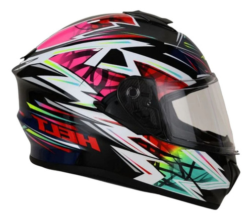 Capacete Helt Avant Glass Fechado Turbo - Colorido