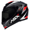 Capacete ASX Eagle Fechado Street - Preto Brilhoso/Grafite/Vermelho
