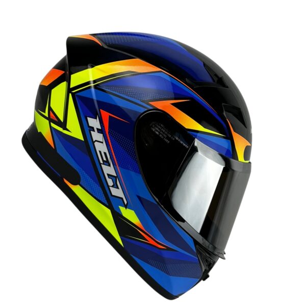 Capacete Helt Polar Fechado + Viseira Extra Race Hayland + Viseira Espelhada (Prata)