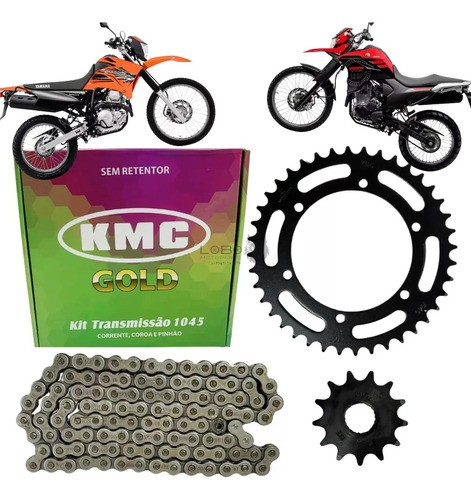 KIT RELAÇÃO XTZ250 09/... 40/13/520HX106 KMC GOLD