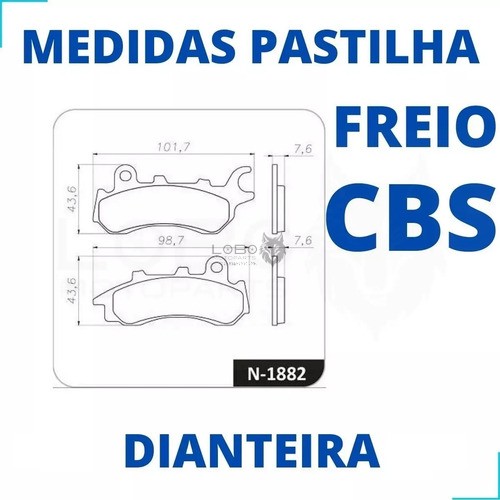 D_613285-MLB83071002326_032025-O.jpg Kit Pastilha Dianteira + Lona de Freio Traseira Titan Fan Cargo 160CBS - Cobreq