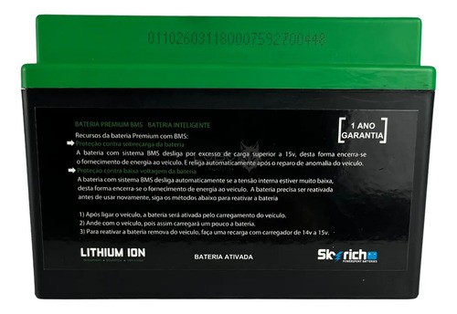 Bateria Litio LIX9 CB400-500/CBR600 Skyrich