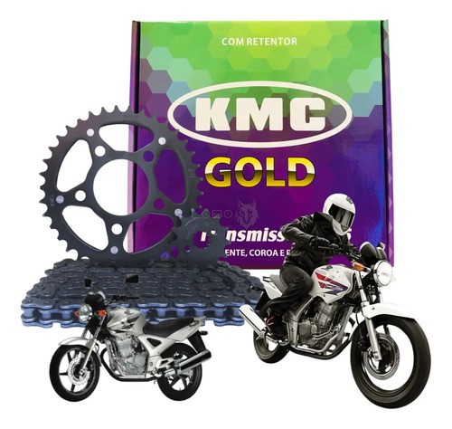 Kit Relação Transmissão Cbx 250 Twister Com Retentor Kmc
