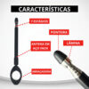 Antena Metálica corta Pipa Retrátil 7 estágios (Guidão)