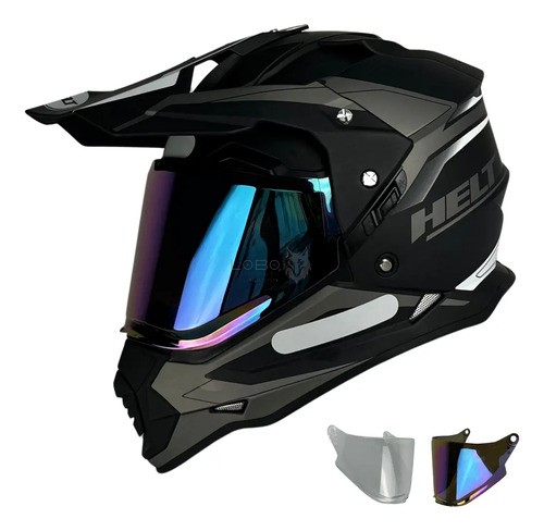 D_668678-MLB88720513234_072025-O.jpg Capacete Helt Cross Vision Glass + Viseira Extra