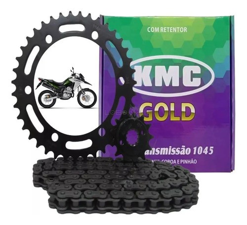 KIT RELAÇÃO XRE300 39/13/520HX104 C/RET KMC GOLD