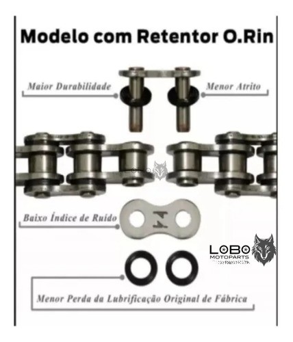 D_745565-MLB80232321877_102024-O.jpg KIT RELAÇÃO NXR160/XRE190 15/19 48/16/428HX128 C/RET KMC GOLD