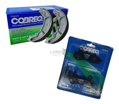 D_749481-MLB83071636080_032025-O.jpg Kit Pastilha Dianteira + Lona de Freio Traseira Titan Fan Cargo 160CBS - Cobreq