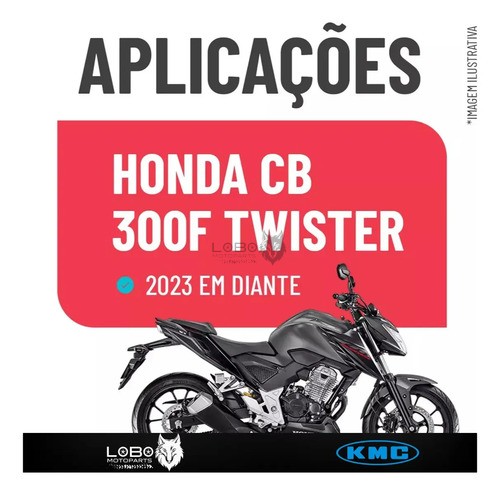 KIT RELAÇÃO CB300F 23/24 38/14/520HX110 C/RET KMC GOLD