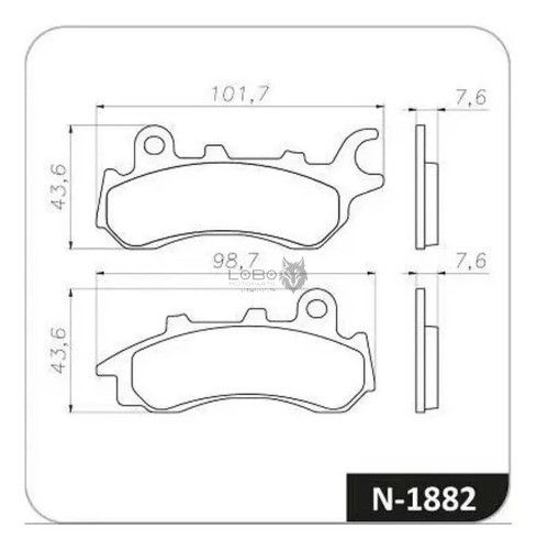 D_786556-MLB88613474470_072025-O.jpg Pastilha de freio dianteira Honda Cg Titan 160 Cbs 2018 2019 2020 2021 2022 2023 2024 - N-1882 - Cobreq