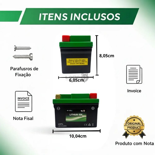 D_820217-MLB95801575578_102025-O.jpg Bateria Litio LIX7L CBX/FAZER250/NX400 Skyrich