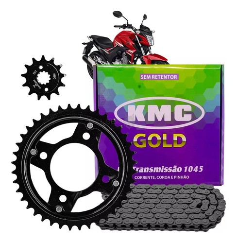 D_882519-MLB81103157799_122024-O.jpg KIT RELAÇÃO CB250F 16/... 40/13/520HX110 KMC GOLD