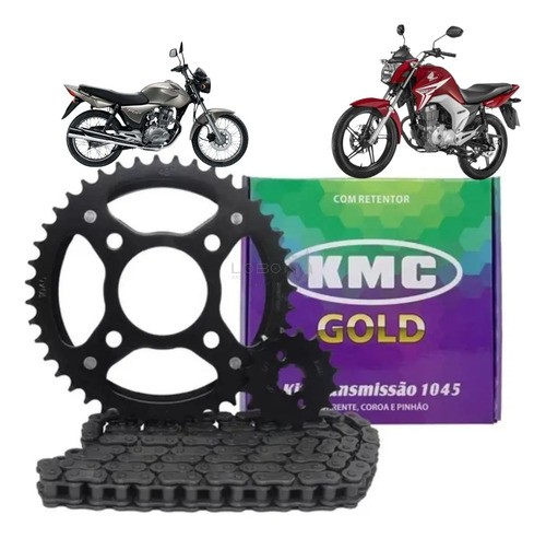 KIT RELAÇÃO TIT/FAN/START150 43/16/428HX118 C/RET KMC GOLD