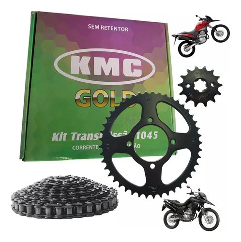 KIT RELAÇÃO XRE300 39/13/520HX104 KMC GOLD