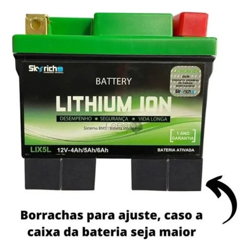 D_940525-MLB86145954883_062025-O.jpg Bateria Litio LIX5L BIZ100/TITAN125/150 Skyrich