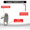 Antena Metálica corta Pipa Retrátil 7 estágios (Retrovisor)