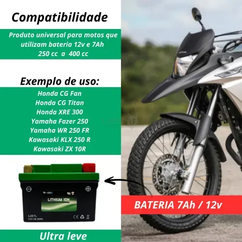 D_951308-MLB95932849802_102025-O.webp Bateria Litio LIX7L CBX/FAZER250/NX400 Skyrich