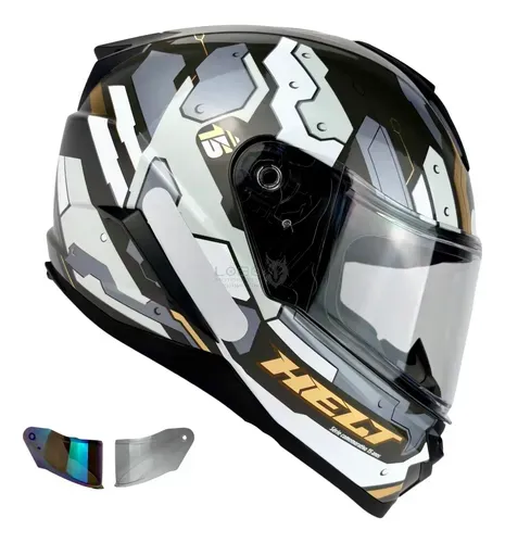 D_956009-MLB93125431503_092025-O.webp Capacete Helt Tracker Glass Fechado + Viseira Extra