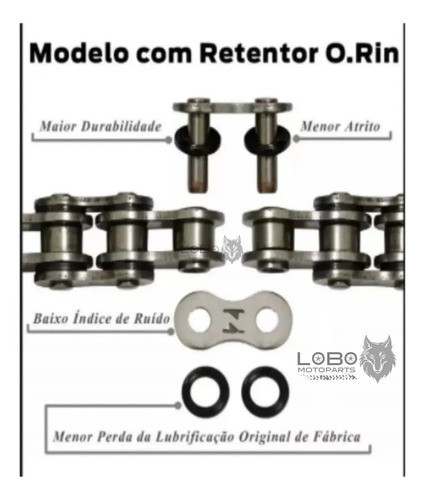 KIT RELAÇÃO NX400 40/15/520HX106 C/RET KMC GOLD