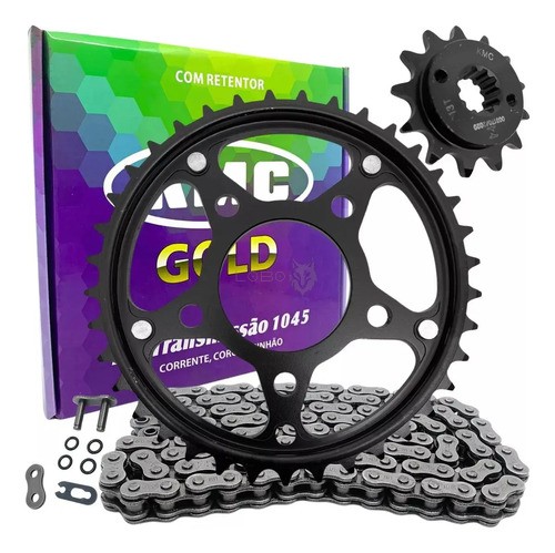 KIT RELAÇÃO CB300 37/13/520HX110 C/RET KMC GOLD