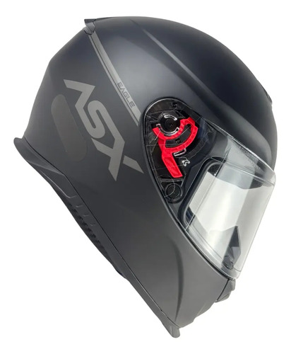 Capacete ASX Eagle Fechado Solid - Preto Fosco/Cinza Capacete ASX Eagle Fechado Solid - Preto Fosco/Cinza