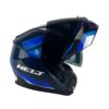 Capacete Helt Hippo Glass Escamoteável + Viseira Extra Omega - Preto/Azul + Viseira Fumê Capacete Helt Hippo Glass Escamoteável + Viseira Extra Omega - Preto/Azul + Viseira Fumê