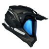 Capacete Helt Cross Vision Glass + Viseira Extra Titanium c/viseira Iridium