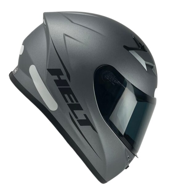 Capacete Helt Polar Fechado + Viseira Extra Cinza Fosco + Viseira Fumê