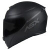 Capacete ASX Eagle Fechado + Viseira Fumê Solid - Preto Fosco/Cinza