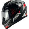Capacete ASX Eagle Fechado Street - Preto Brilhoso/Grafite/Vermelho Capacete ASX Eagle Fechado Street - Preto Brilhoso/Grafite/Vermelho