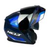 Capacete Helt Hippo Glass Escamoteável + Viseira Extra Omega - Preto/Azul + Viseira Espelhada (Prata) Capacete Helt Hippo Glass Escamoteável + Viseira Extra Omega - Preto/Azul + Viseira Espelhada (Prata)
