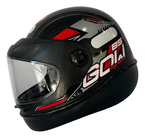 Capacete GOW Interlagos Fechado Preto/Prata