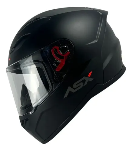 Capacete ASX City Fechado Solid - Preto Fosco/Grafite