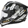 Capacete Helt Tracker Glass Fechado H15 - Branco/Cinza