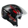 Capacete FW3 X-Open Up Fox Aberto Grafite/Vermelho Capacete FW3 X-Open Up Fox Aberto Grafite/Vermelho