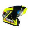 Capacete Helt Hippo Glass Escamoteável + Viseira Extra Viken - Amarelo/Preto + Viseira Azul Iridium