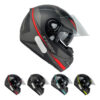 Capacete EBF Xtroy Drone Fechado Preto Fosco/Vermelho