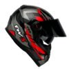 Capacete FW3 GTX Fechado + Viseira Extra Grafite/Vermelho + Viseira Preta (Fumê)