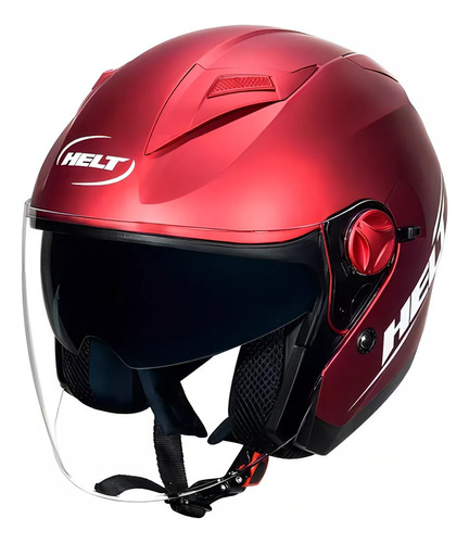 Capacete Helt City Aberto Vermelho
