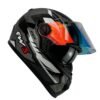 Capacete FW3 GTX Fechado + Viseira Extra Grafite + Viseira Revo Vermelha (Transparente)