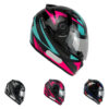 Capacete EBF Spark Flash Fechado Preto Brilho/Azul Tiffany